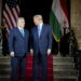 epa11208138 A handout photo made available by the Hungarian Prime Minister's Office shows  
former US President and Republican presidential candidate Donald Trump (R) and Hungarian Prime Minister Viktor Orban posing for photographers before their meeting at Trump's Mar-a-Lago estate in Palm Beach, Florida, USA, 08 March 2024.  EPA/Zoltan Fischer / HANDOUT HANDOUT EDITORIAL USE ONLY NO SALES HANDOUT EDITORIAL USE ONLY/NO SALES HANDOUT EDITORIAL USE ONLY/NO SALES