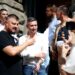 Бареков бе в челните редици на протестите пред сараите на Доган в Бояна   Снимка: БГНес
