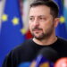 epa11663917 President of Ukraine Volodymyr Zelenskyy faces the media as he arrives for the European Council summit in Brussels, Belgium, 17 October 2024. EU leaders are meeting in Brussels to discuss Ukraine, the Middle East, competitiveness, migration and foreign affairs.  EPA/CHRISTOPHER NEUNDORF