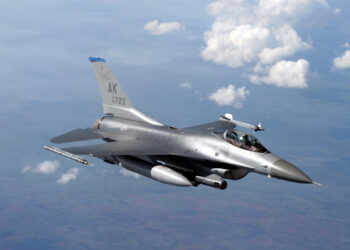 070720-F-5502S-003 
      An F-16 Fighting Falcon aircraft from the 18th Fighter Squadron positions itself behind a KC-135 Stratotanker aircraft during exercise Red Flag in Alaska on July 20, 2007.  More than 80 aircraft and 1,500 service members from six different countries are flying together to sharpen their combat skills in simulated combat sorties.  DoD photo by Capt. Tana R.H. Stevenson, U.S. Air Force.  (Released)